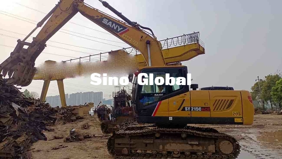 सान्यो SY215C प्रयुक्त क्रॉलर खुदाई 128kw / 2000rpm इंजन पावर